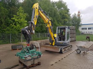 Maschinelle Pflasterverlegung
